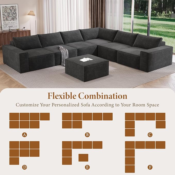 Vesgantti 143.7" Boneless Couch - Image 7