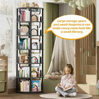 Aheaplus 6 Tier Rotating Bookshelf Tower, Revolving Bookcase, 360° Round - Image 3