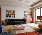 40" Cloud Coffee Table for Living Room Irregular Coffee Table Modern Low Coffee - Image 9