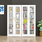 Polup Display Cabinet with Glass Doors, Metal Glass Display Case - Image 2