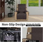 Easy-Going Reversible Couch Cover, Recliner 22 in, Chocolate/Chocolate | - Image 3