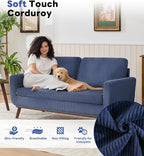 Kingfun 65" Corduroy Love Seat - Image 4
