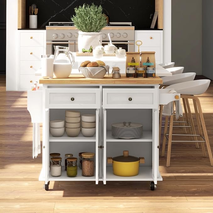 HOMCOM Kitchen Island Cart - Image 8