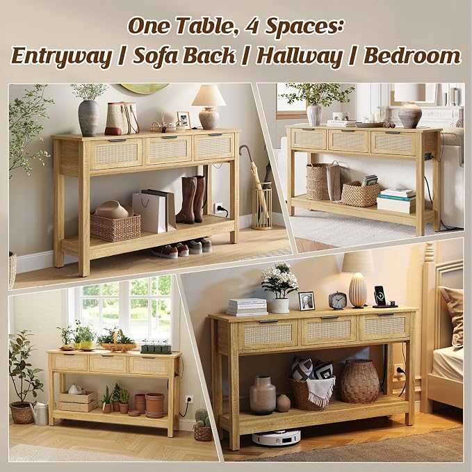 Luoxiao Natural Entryway Table - Image 8