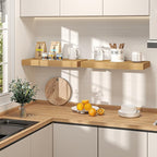 40Inch Oak Floating Shelves for Wall, 12 Inch Deep Shelves for Bedroom - Image 2