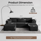 106" Cloud Sectional Boneless Couches - Image 2