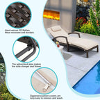 HOMREST Chaise Lounge Chairs Set of 2 - Image 9