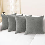 CaliTime Decorative Couch Throw Pillow Covers 18 X 18 Inches Medium Grey | Pack by CaliTime