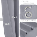 MIULEE Blackout Curtains for Bedroom 2 Panels 40 x 84 Inch Long Silver Grey | - Image 4