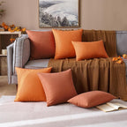 MIULEE Pack of 2 Decorative Outdoor Solid Waterproof Throw Pillow Covers Euro - Image 5
