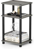 Furinno JUST Side Table, 3-Tier End Table, Open Shelves Night Stand, Bedside by Furinno-FitsYourSpaceFitsYourBudget