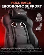 GTPLAYER Gaming Chair with Footrest, Big and Tall Game Chair 350lb Racing Style - Image 7