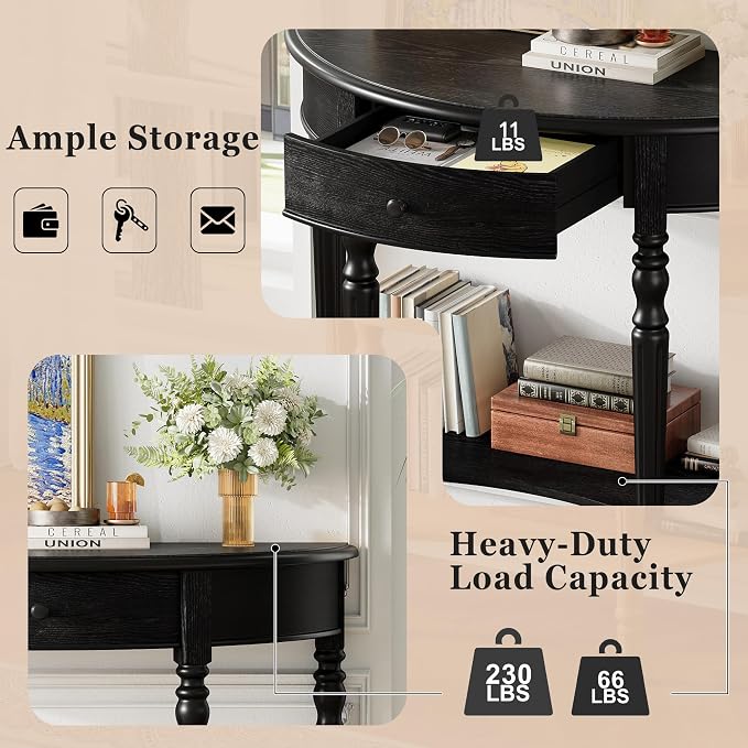 LUMISOL Rustic Console Table - Image 5