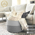 INDRESSME Extra Large Laundry Basket, Cotton Rope Blanket Basket - Image 7