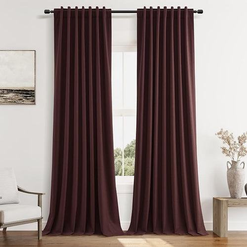 100% Blackout Curtains 96 Inch Length 2 Panels Set by Guken