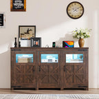 64" Large LED Farmhouse TV Stand - Image 7