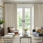 Oatmeal Beige Extra Wide Blackout 60 x 90 Inch Pinch Pleat Curtains 1 Panel | - Image 3
