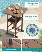 SERWALL Balcony Adirondack Chairs and Table 3 Pieces Set, Oversize Adirondack - Image 6