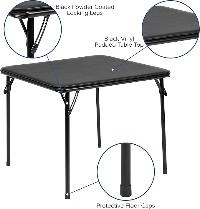 Flash Furniture Mindy Kids 3-Piece Folding Table and Chairs Set - Image 3