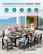SERWALL Outdoor Dining Chairs Set of 2, All-Weather HDPE Textilene Sling Dining - Image 7