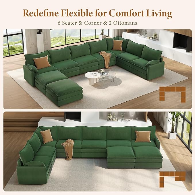 Vesgantti Large Modular Sectional Sofa, Big Comfy Cloud Couch - Image 7