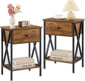 VECELO Nightstands Set of 2, Modern Bedside End Tables, Night Stands by VECELO