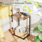 Simple Trending C Shaped Side Table, Small End Table Set of 2, TV Trays Sofa - Image 5