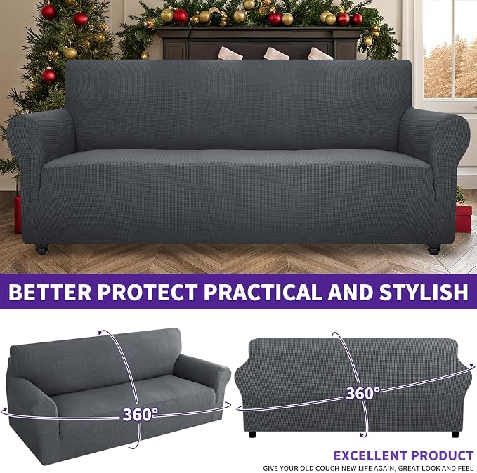 ZNSAYOTX Stretch Oversized Couch Cover Universal Sofa Covers - Image 5