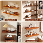 36 Inch Teak Floating Shelves Set of 2 - Image 7