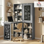 HOMCOM Fold-Out Convertible Writing Table, Computer Desk - Image 2