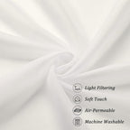 Chyhomenyc Ivory Sheer Curtains 108 Inch Long 2 Panels Set | Light Filtering - Image 9