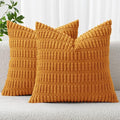MIULEE Fall Decorative Throw Pillow Covers 18x18 Burnt Orange Pack of 2 | Soft by MIULEE