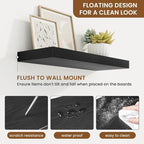 fuqing Floating Shelves for Wall, Wall Mounted Wood Floating Shelf - Image 5