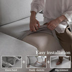 OHSIO Sectional Couch Covers, Wear Resistant Stretch Sofa Covers Washable Soft - Image 5