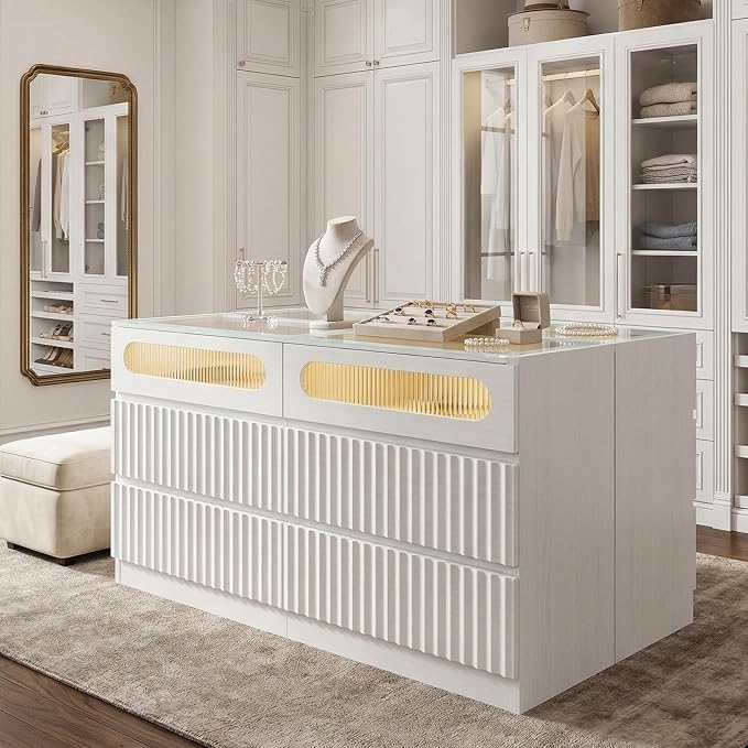 senlin Fluted 6 Drawer Dresser, - Image 9