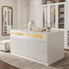 senlin Fluted 6 Drawer Dresser, - Image 9