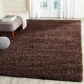 SAFAVIEH California Premium Shag Collection 6'7" x 6'7" Square Brown SG151 by Unknown