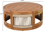 Christopher Knight Home Nesbit 4 Pieces Conversation Set, Acacia Wood Chat Set - Image 10