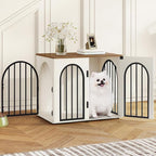 Hzuaneri 26.8'' Wooden Dog Crate Furniture, Indoor Dog Kennel Dogs Cage - Image 9