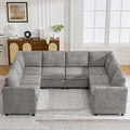 104'' U Shaped Modular Sofa, Sectional Couches by WUTUTUEE