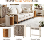 HOMPUS Round 3 Drawer Nightstand Set 2, Farmhouse Chest of Drawers, No Assemble - Image 7