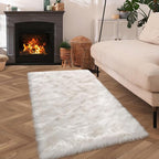 White Faux Fur Rug 3x5 Faux Sheepskin Rugs - Image 7