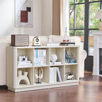 Joaxswe 8 Cube Storage Bookcase, Wood Low 2-Tier Cubby Console Bookshelf - Image 5