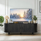 58" Mid Century Modern TV Stand, Wood TV Consoles - Image 7