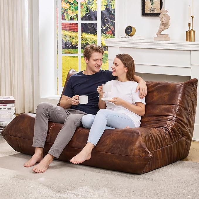 Hobestluk Bean Bag Chair Giant Bean Bag Sofa 2 Seater Bean Bag Chairs - Image 3