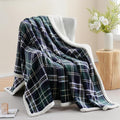 PU MEI Sherpa Fleece Throw Blanket 80" x 90" Reversible Plush Fluffy Large Big by HOME