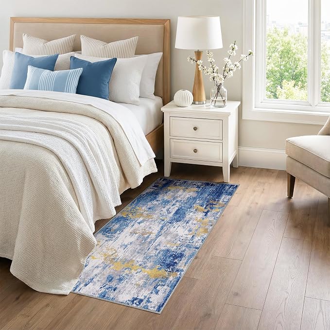 RELEANY Washable Runner 3'x6' Abstract Area Rug - Image 2