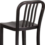 Flash Furniture Gael Commercial Grade 2 Pack 30" High Black-Antique Gold Metal - Image 10