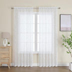 Furman Sheer White Curtains 84 inches Long - Image 3
