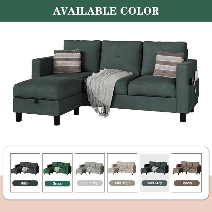 JAMFLY Convertible L-Shaped Sectional Sofa - Image 7